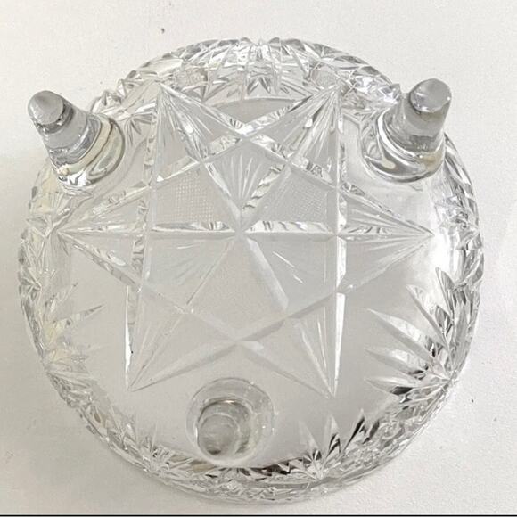 Antique American Brilliant Cut Glass Footed Bowl Centerpiece Fruit Salad Dining - Picture 6 of 6